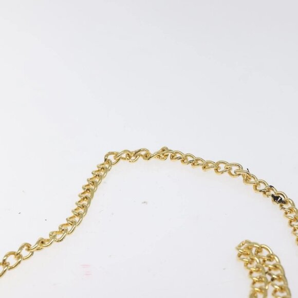 Salvatore Ferragamo Gancini Chain Shoulder Bag Leather Navy Gold - Picture 13 of 16